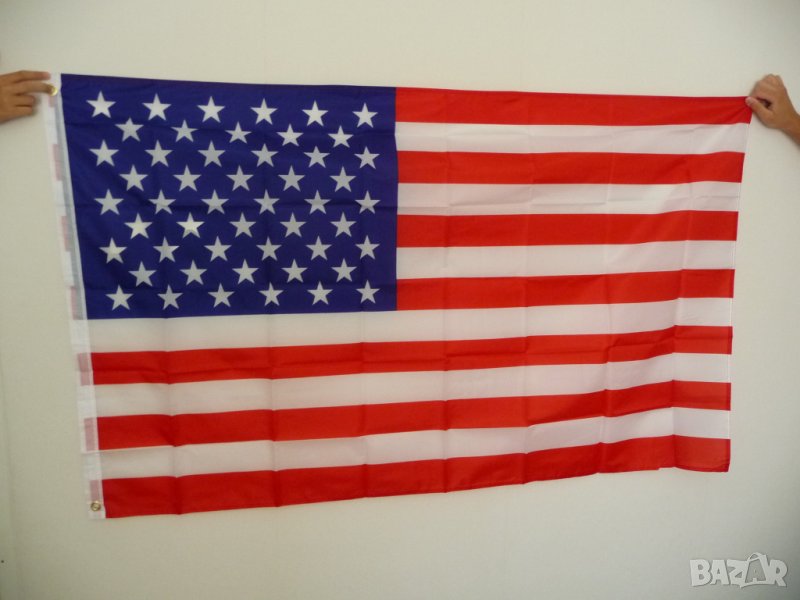 Ново Знаме на USA САЩ Съединените Американски Щати Америка Вашингтон Ню Йорк Лос Анжелис Холивуд, снимка 1