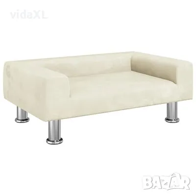 vidaXL Кучешко легло кремаво 70x45x26,5 см кадифе(SKU:171924), снимка 1