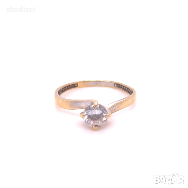 Златен дамски пръстен 1,42гр. размер:50 14кр. проба:585 модел:33933-5, снимка 1