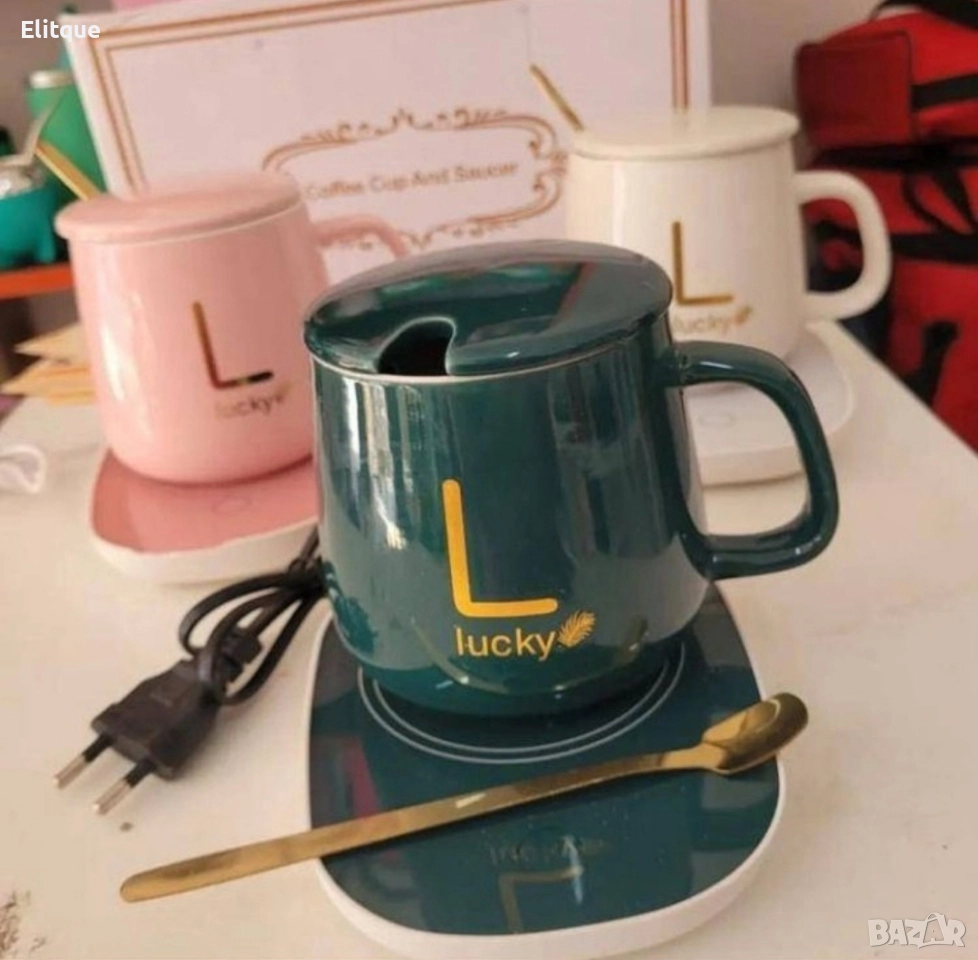 Комплект нагревател, чаша и капак за чаша , снимка 1