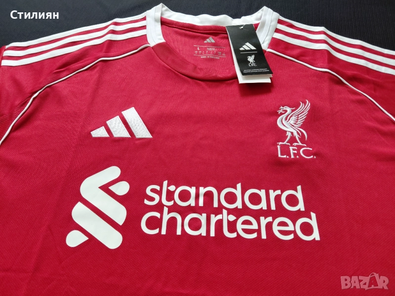 Официала тениска на Liverpool за сезон 2025/26, създаден от Adidas, снимка 1