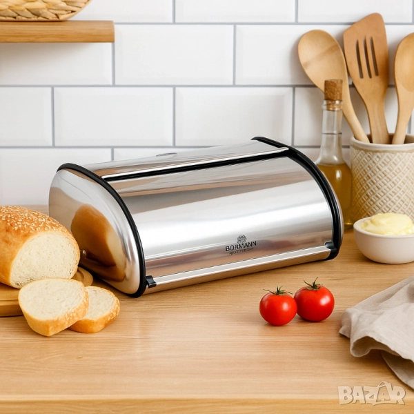 Кутия за хляб Bohmann, 36х24х15см /43.5x27.5x18.5см, неръждаема стомана, снимка 1