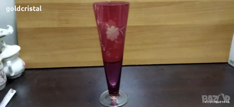 стара кристална ваза , снимка 1