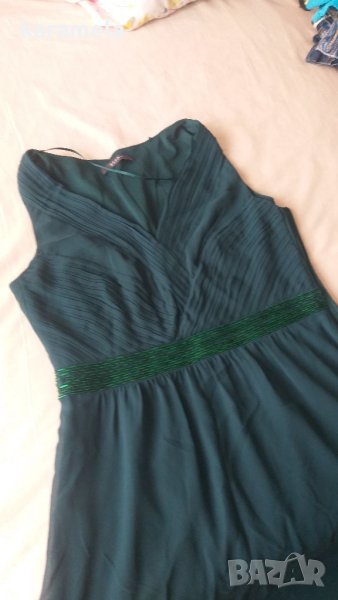Тъмнозелена рокля С размер, снимка 1