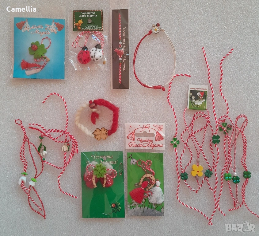 Мартеници - късмет, калинка, кокиче, снимка 1