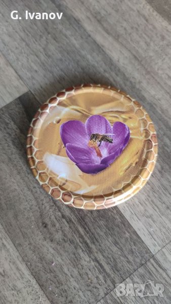 Нови Капки за мед 82мм twist off Литография , снимка 1