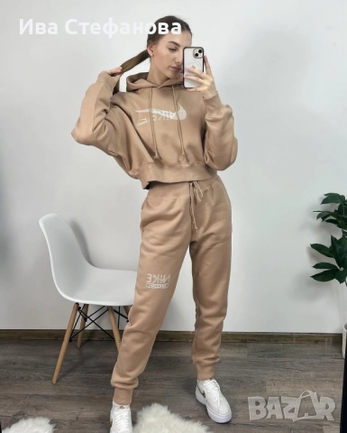 Уникално 100 % оригинал марково бежово худи качулка Nike nike Найк , снимка 10 - Спортни екипи - 52842124