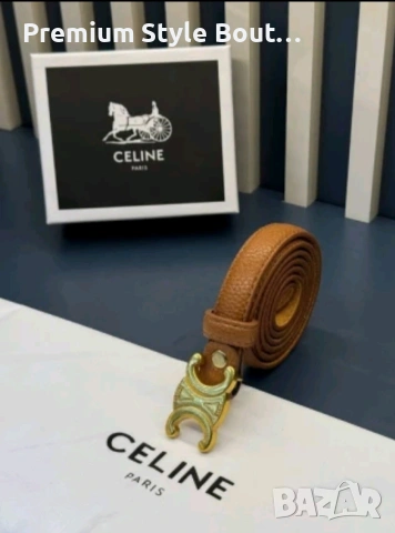 колан от естествена кожа в кутия celine, снимка 3 - Колани - 53657943