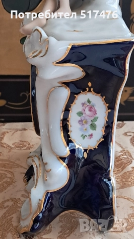 Порцеланов часовник Royal Dux Bohemia , снимка 9 - Стенни часовници - 51762321