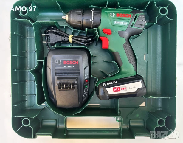 BOSCH PSB 1800 Li-2 - Ударен винтоверт 18V 2.5Ah като нов!, снимка 9 - Винтоверти - 51257002