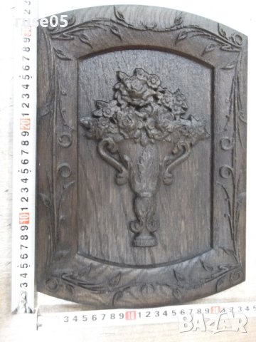 Пано "Ваза с цветя" дървено, снимка 4 - Пана - 40812600