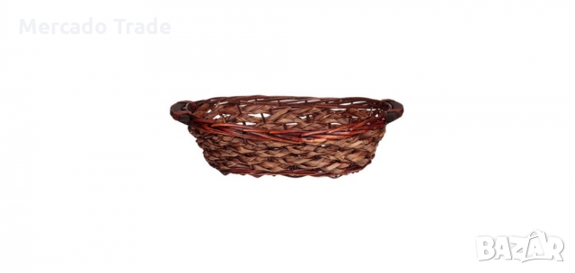 Декоративна великденска кошница, Кафяв, Овал, снимка 2 - Аксесоари за кухня - 36033430