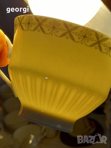 Немски фин костен порцелан чаша с чинийка  20/2, снимка 8 - Чаши - 40331292