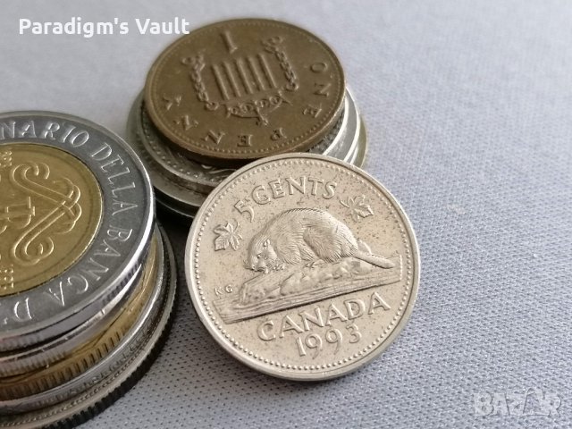 Монета - Канада - 5 цента | 1993г.