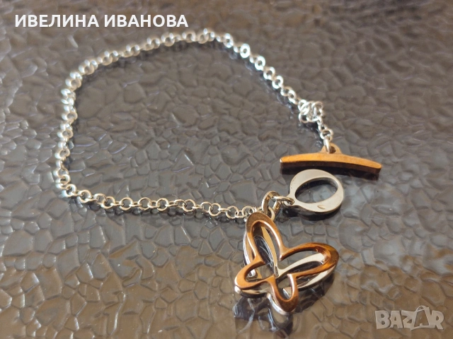 Дамска сребърна гривна , снимка 2 - Гривни - 53148779