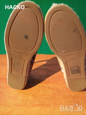 Кожени Еспрадрили с Каучукова Подметка Номер 37 Стелка 23 см. Внос от Англия, снимка 8 - Други - 51811424