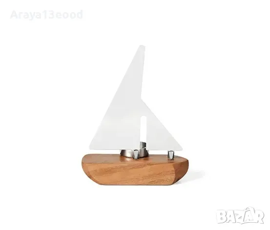 TCHIBO Свещник лодка от натурално дърво и стомана, снимка 3 - Декорация за дома - 49905126