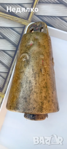 Голям,12см,стар турски,османски чан,хлопка,звънец , снимка 3 - Антикварни и старинни предмети - 53526315