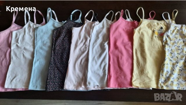 детски потничета за момиче, ръст 134/140см, 9 броя-16лв