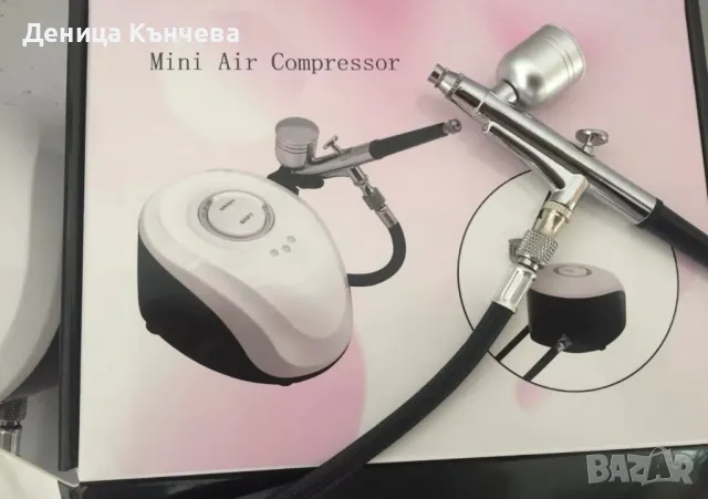 Аерограф с компресор за маникюр, снимка 3 - Продукти за маникюр - 48160261