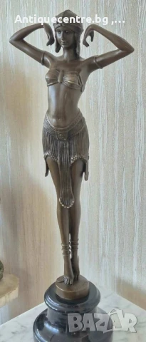 Голяма , бронзова скулптура в стил Ар Деко.
, снимка 5 - Статуетки - 50998961