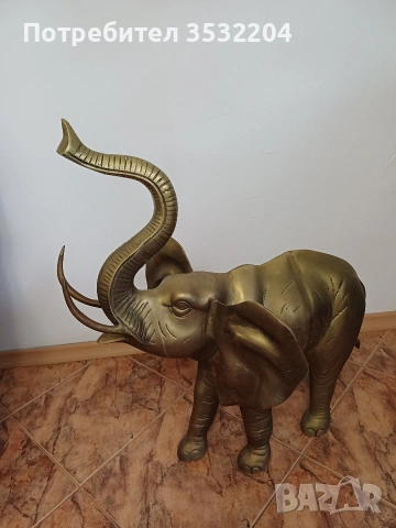 Голям бронзов слон, снимка 8 - Антикварни и старинни предмети - 53178736