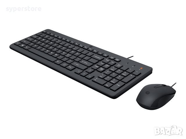 2 в 1 Комплект Клавиатура и Мишка USB HP 150 240J7AA#ABB С модерeн и Ергономичен дизайн 