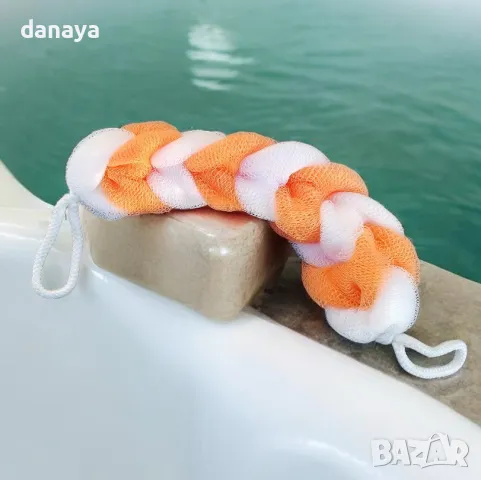 5373 Разтегателна гъба за баня изтривалка за гръб тип Плитка