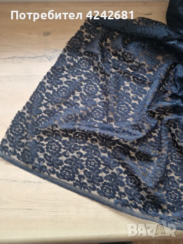 Нов плат Черна дантела 1.45х2.90 м