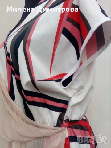 Дълга рокля от сатениран памук , снимка 8 - Рокли - 50066861