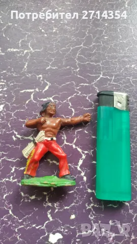 Стара играчка индианец, снимка 3 - Други ценни предмети - 49356175