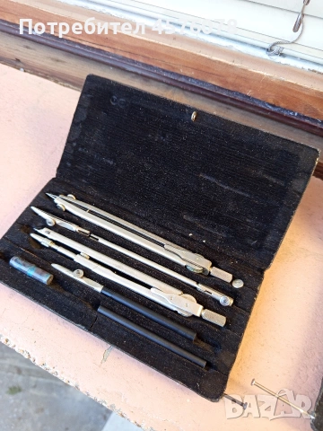 стари прецизни чертожни инструменти, снимка 4 - Колекции - 53752348