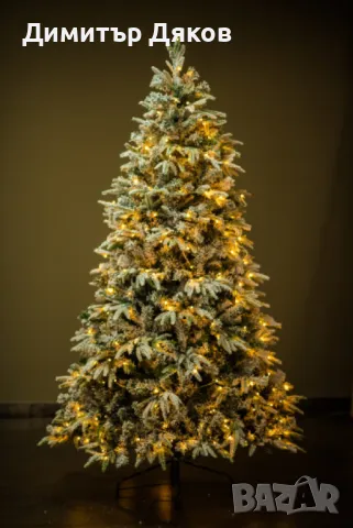 Коледна елха с вградени лампички по връхчетата, снимка 2 - Декорация за дома - 48053352