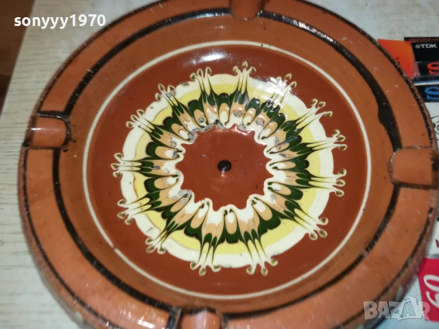 ГОЛЯМ ПЕПЕЛНИК-КЕРАМИКА 18Х5СМ 0208252023LCHERY, снимка 10 - Антикварни и старинни предмети - 51230317