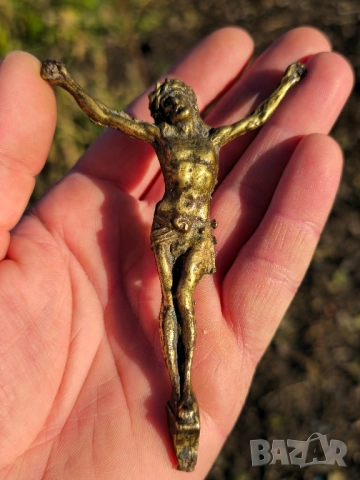Антикварен Бронзов Кръст 