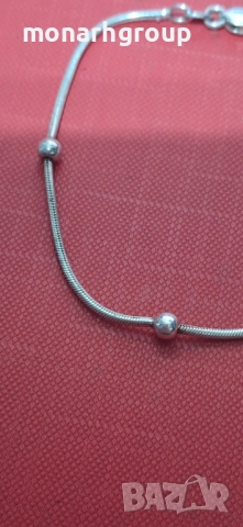 Сребърна гривна, снимка 2 - Гривни - 51538360