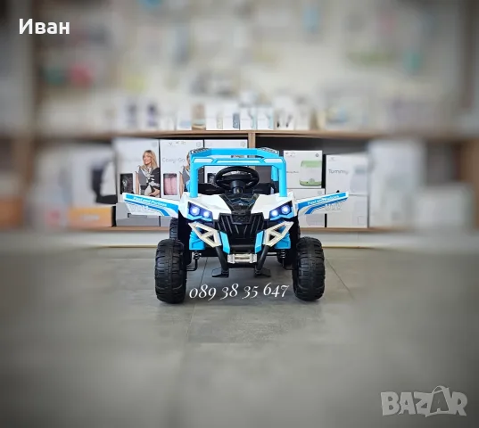 ТОП ЦЕНА!НОВО!Акумулаторен джип/UTV Gobi Go BLUE с 12 V батерия,USB,функция люлеене,дистанцинно, снимка 5 - Детски велосипеди, триколки и коли - 55843807