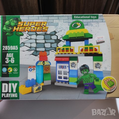 Детски комплект за игра "Super heroes", тип лего