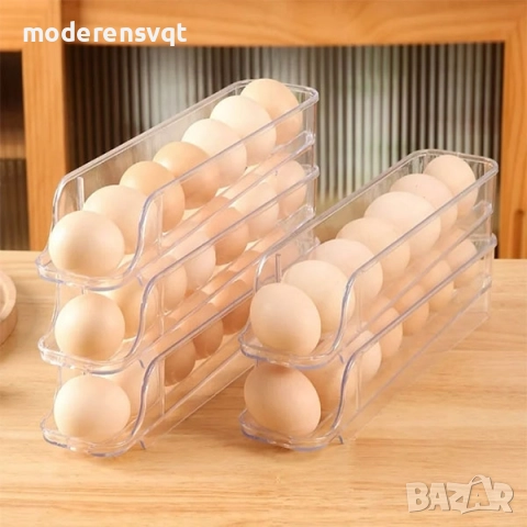Прозрачна стойка за 21 броя яйца, снимка 2 - Аксесоари за кухня - 52363397