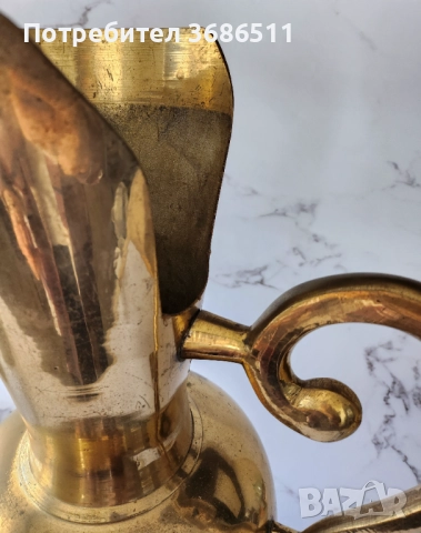 Масивна месинг ваза, снимка 4 - Антикварни и старинни предмети - 52468963