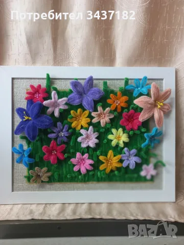 Плетени цветя , снимка 17 - Изкуствени цветя - 48998591