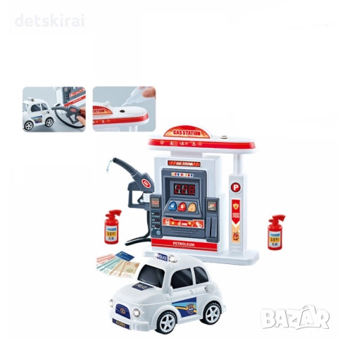 Бензиностанция и кола със звукови и светлинни ефекти, снимка 2 - Коли, камиони, мотори, писти - 52563303