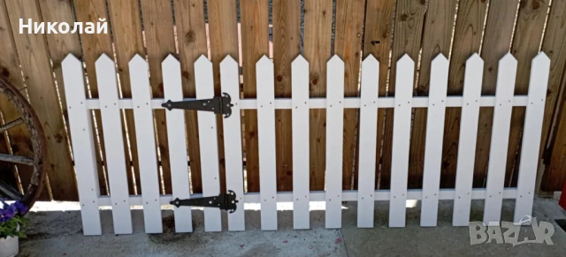 Декоративна дървена ограда с врата за двор градина заведение детска площадка детски кът оградни пана, снимка 6 - Огради и мрежи - 50462496