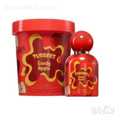 Детски парфюм Tubbees Candy Apple – Плодов гурме аромат със захарен памук, ябълка и ванилия - 50мл, снимка 7 - Други - 55973448