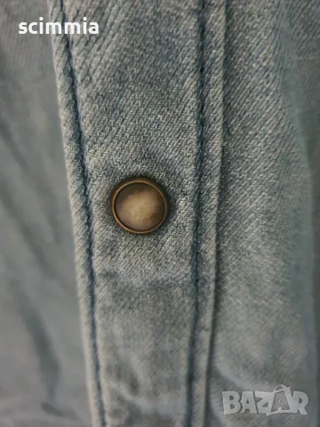 Pepe Jeans London HRTG Premium Denim дънкова риза XXL светлосиня 100% памук, снимка 5 - Ризи - 55985288