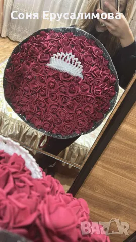 Букет от 101 вечни рози, снимка 7 - Изкуствени цветя - 48053937