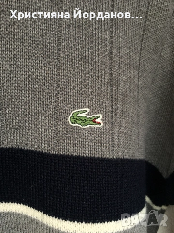 Lacoste , плътен вълнен пуловер, Л, снимка 4 - Пуловери - 53064392