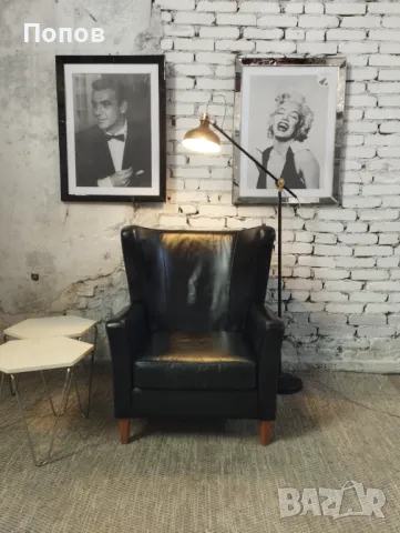 Голямо кожено кресло ENGELL, снимка 6 - Дивани и мека мебел - 49156170