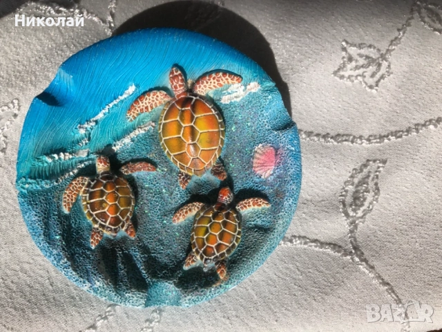 Пепелник Maldives /купичка за дребни бижута с 3D костенурки - екзотичен сувенир от Малдивите, нов , снимка 9 - Пепелници и декоративни съдове - 55874474