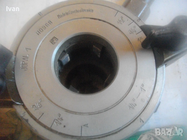 Чехословашка винторезка JOPAL 1 до 1" резби тръби като нова старо качество с ножове 1" винтонарезка, снимка 11 - Други инструменти - 53306145